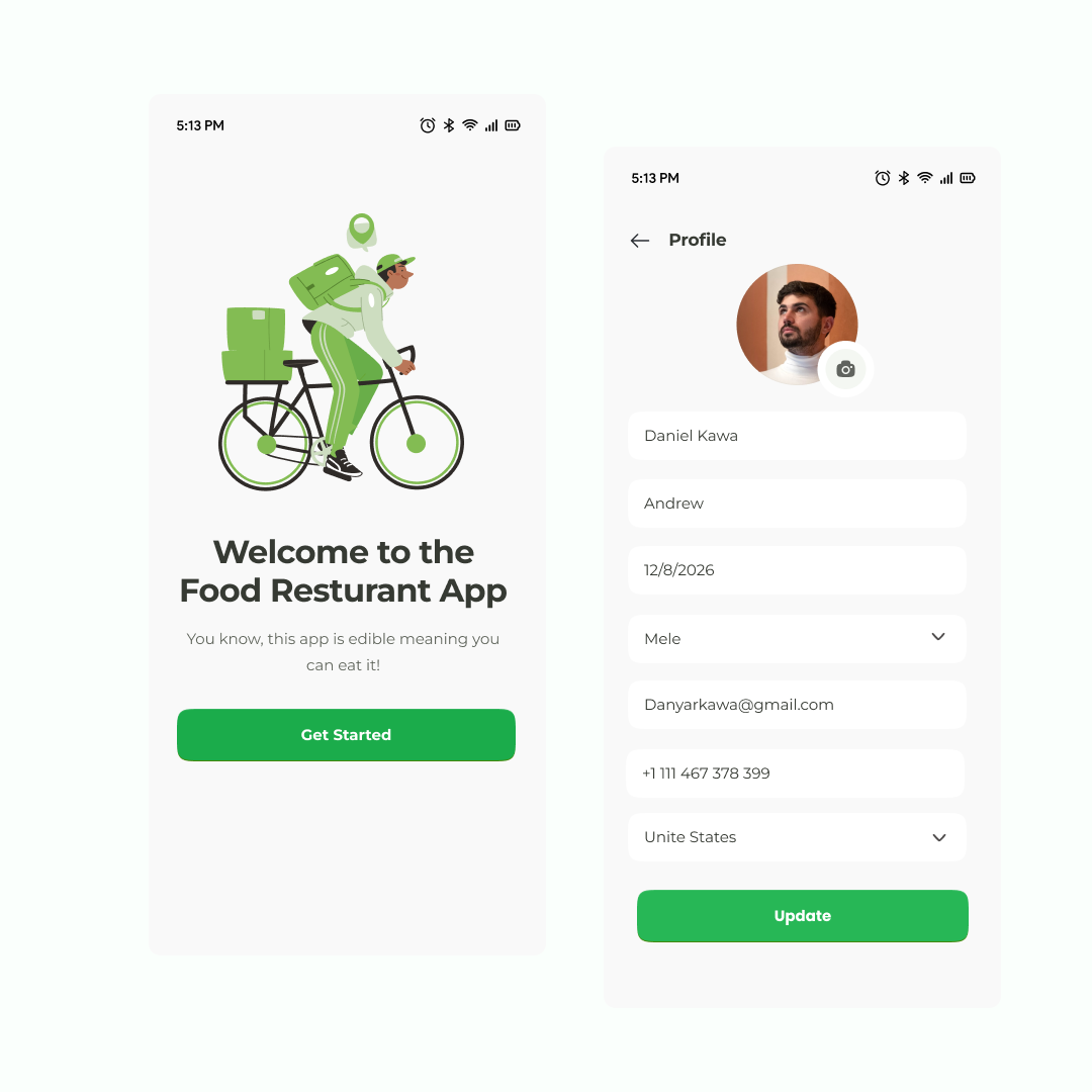 Food Delivery App project preview