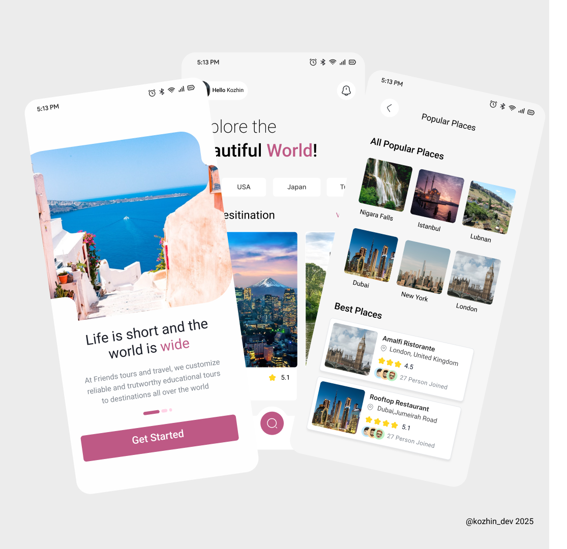 Travel App project preview